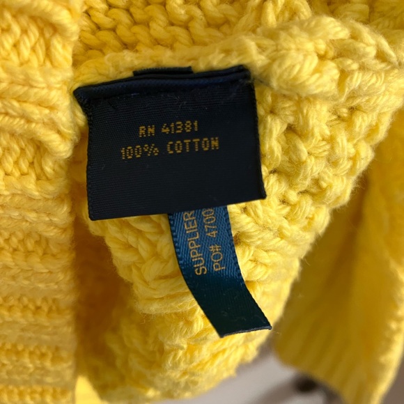 Like new Polo Ralph Lauren cable 100 %cotton sweater, Sz small - Picture 3 of 4